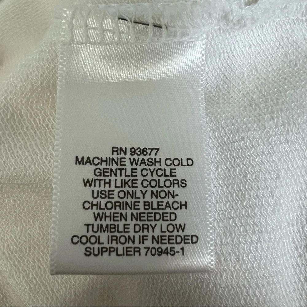 Liz Claiborne Weekend XL White Hooded Cap Sleeve Hi-Low Hem Top